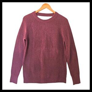 Ann‎ Taylor LOFT Outlet Red Wine Sweater M Medium V Back Soft